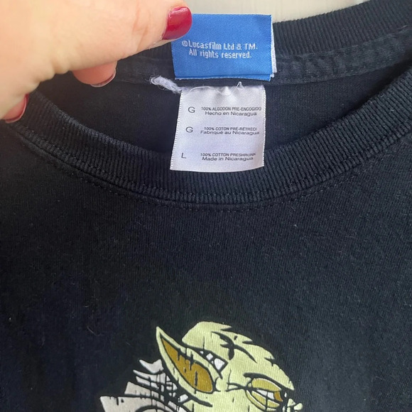 Star Wars men’s Yoda Graphic “my finger,‎ pull” vintage tee shirt size large - Picture 5 of 6